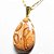 Colar Gota Pedra Jaspe Leopardo Montagem Pino Dourado - Imagem 2