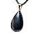 Colar Gota Ônix Preto Pedra Natural Montagem Pino Dourado - Imagem 6