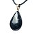 Colar Gota Ônix Preto Pedra Natural Montagem Pino Dourado - Imagem 5