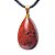 Colar Gota Obsidiana Mahogany Pedra Natural Montagem Dourado - Imagem 3
