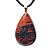 Colar Gota Obsidiana Mahogany Pedra Natural Montagem Dourado - Imagem 7