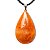 Colar Gota Quartzo Tangerina Pedra Natural Montagem Dourado - Imagem 5