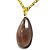 Colar Gota Fumê Murion Pedra Natural Montagem Pino Dourado - Imagem 2