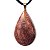 Colar Gota Quartzo Vermelho Pedra Natural Montagem Dourado - Imagem 5