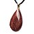 Colar Gota Quartzo Vermelho Pedra Natural Montagem Dourado - Imagem 3