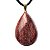 Colar Gota Quartzo Vermelho Pedra Natural Montagem Dourado - Imagem 6