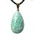 Colar Gota Amazonita Verde Pedra Natural Montagem Dourado - Imagem 5