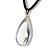Colar Gota Cristal 27mm Pedra Natural Montagem Pino Dourado - Imagem 3