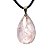 Colar Gota Quartzo Rosa Pedra Natural Montagem Pino Dourada - Imagem 3