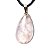 Colar Gota Quartzo Rosa Pedra Natural Montagem Pino Dourada - Imagem 6