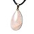 Colar Gota Quartzo Rosa Pedra Natural Montagem Pino Dourada - Imagem 5