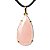 Colar Gota Quartzo Rosa 30mm Natural Facetada Garra Dourada - Imagem 5