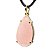 Colar Gota Quartzo Rosa 30mm Natural Facetada Garra Dourada - Imagem 7