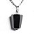 Colar Pontinha Obsidiana Negra Presilha e Pino Prata 950 - Imagem 1