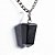 Colar Pontinha Obsidiana Negra Presilha e Pino Prata 950 - Imagem 2