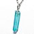 Colar Ponta Cristal Aura Aqua Bruto 25 mm Pino Prata 950 - Imagem 2