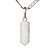 Colar Micro Pontinha Pedra Quartzo Leitoso Pino Prata 950 - Imagem 1