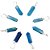 Colar Micro Pontinha Ágata Azul Montagem Prata 950 - Imagem 2
