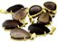 Colar Extra Gota Pedra Fume Natural Montagem Garra Dourado - Imagem 3