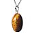 Colar Cabochão Oval Pedra Olho de Tigre 20mm Pino Prata 950 - Imagem 8