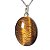 Colar Cabochão Oval Pedra Olho de Tigre 20mm Pino Prata 950 - Imagem 7