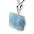 01 Pingente Nlux Pedrinha Bruto Calcita Azul Natural Pino Prata 950 - Imagem 3