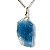 01 Pingente Nlux Pedrinha Bruto Calcita Azul Natural Pino Prata 950 - Imagem 9