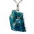 Colar Pedrinha Apatita Azul Bruto Natural Pino Prata 950 - Imagem 8