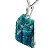 Colar Pedrinha Apatita Azul Bruto Natural Pino Prata 950 - Imagem 3