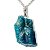 Colar Pedrinha Apatita Azul Bruto Natural Pino Prata 950 - Imagem 6