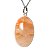 Colar Cabochão Pedra Aragonita Raio Laranja Pino Prata 950 - Imagem 3