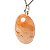 Colar Cabochão Pedra Aragonita Raio Laranja Pino Prata 950 - Imagem 5