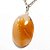 Colar Cabochão Pedra Aragonita Raio Laranja Pino Prata 950 - Imagem 1