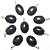 Colar Cabochão Oval Pedra Quartzo Preto 22mm Pino Prata 950 - Imagem 4