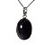 01 Pingente Nlux Cabochão Oval Quartzo Preto 20mm Pino Prata 950 - Imagem 5