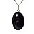Colar Cabochão Oval Pedra Turmalina Preta 27mm Prata 950 - Imagem 7