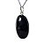 Colar Cabochão Oval Pedra Turmalina Preta 27mm Prata 950 - Imagem 5