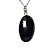 Colar Cabochão Oval Pedra Turmalina Preta 27mm Prata 950 - Imagem 3