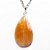Colar Gota Pedra Aragonita Raio Laranja Natural Pino Prata 950 - Imagem 1