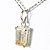 Colar Baguete Facetado Cristal Rutilo Ouro Garra Prata 950 - Imagem 2