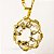 Colar Estrela de Davi Pedra Cristal Mandala Dourado - Imagem 1