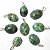Pingente Cabochão Oval 22mm Pedra Esmeralda Natural Pino Prata 950 - Imagem 2