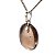 Colar Cabochão Oval Pedra Quartzo Fumê 20mm Pino Prata 950 - Imagem 3