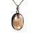 Colar Cabochão Oval Pedra Quartzo Fumê 20mm Pino Prata 950 - Imagem 1