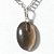 Colar Cabochão Oval Pedra Quartzo Fumê 20mm Pino Prata 950 - Imagem 2