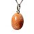 Colar Cabochão Oval Pedra Amazonita Pêssego 20mm Prata 950 - Imagem 3