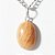 Colar Cabochão Oval Pedra Amazonita Pêssego 20mm Prata 950 - Imagem 1