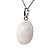 Colar Cabochão Oval Pedra Quartzo Leitoso 20mm Pino Prata950 - Imagem 3