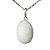 Colar Cabochão Oval Pedra Quartzo Leitoso 20mm Pino Prata950 - Imagem 1