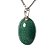 Colar Cabochão Oval Pedra Quartzo Verde 20mm Pino Prata 950 - Imagem 3